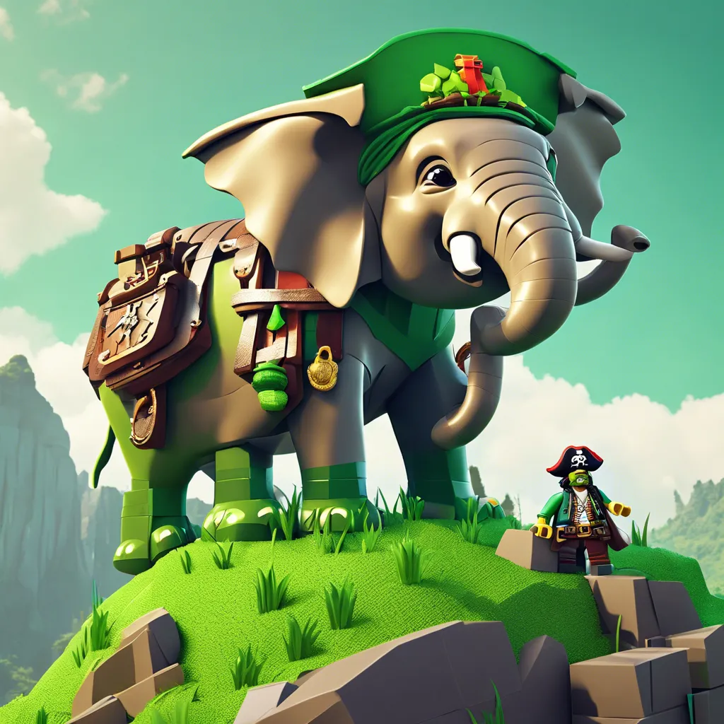 ai nft image of 3d block animals 4