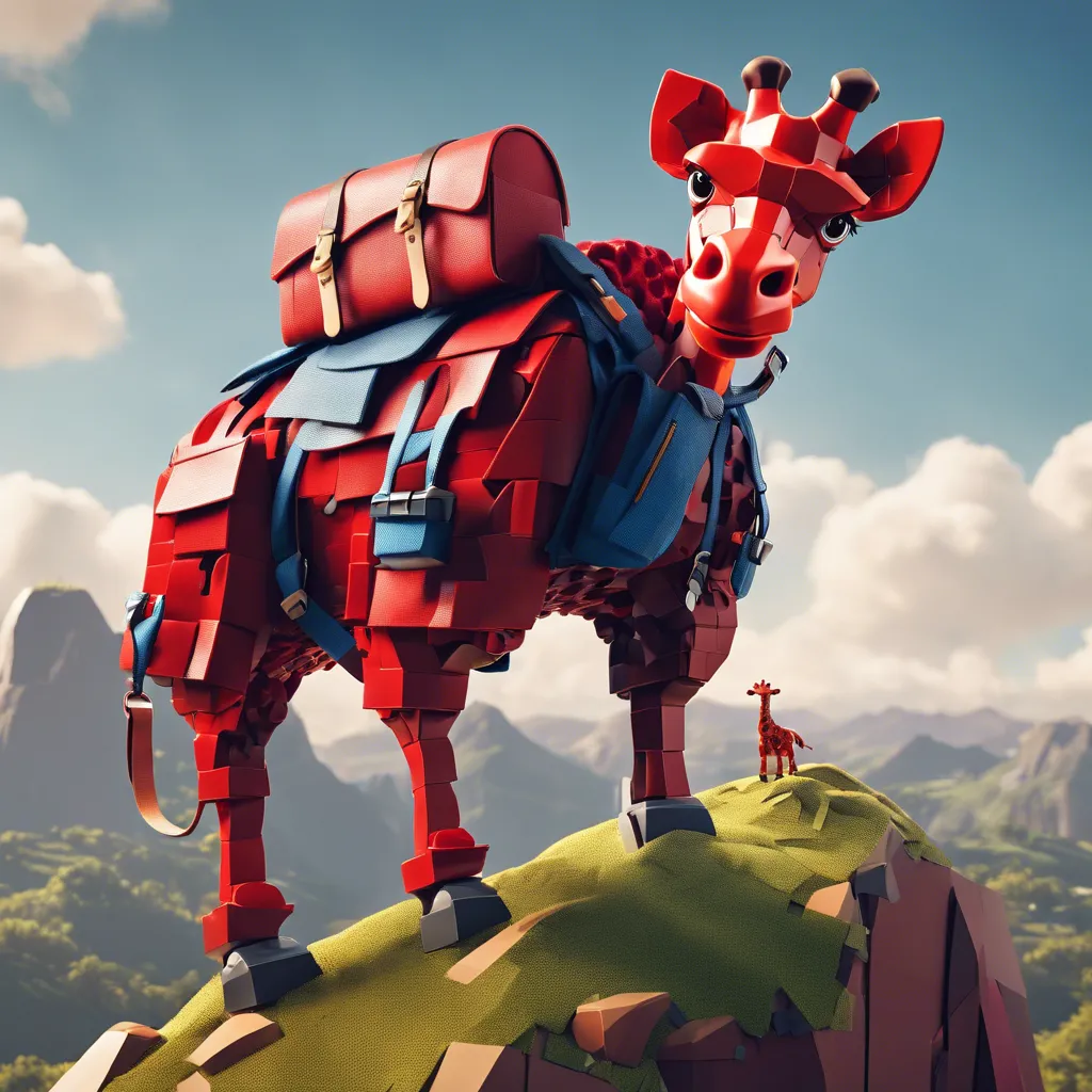 ai nft image of 3d block animals 9